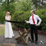 1. Mai '10: Wir haben den Baumstamm besiegt!